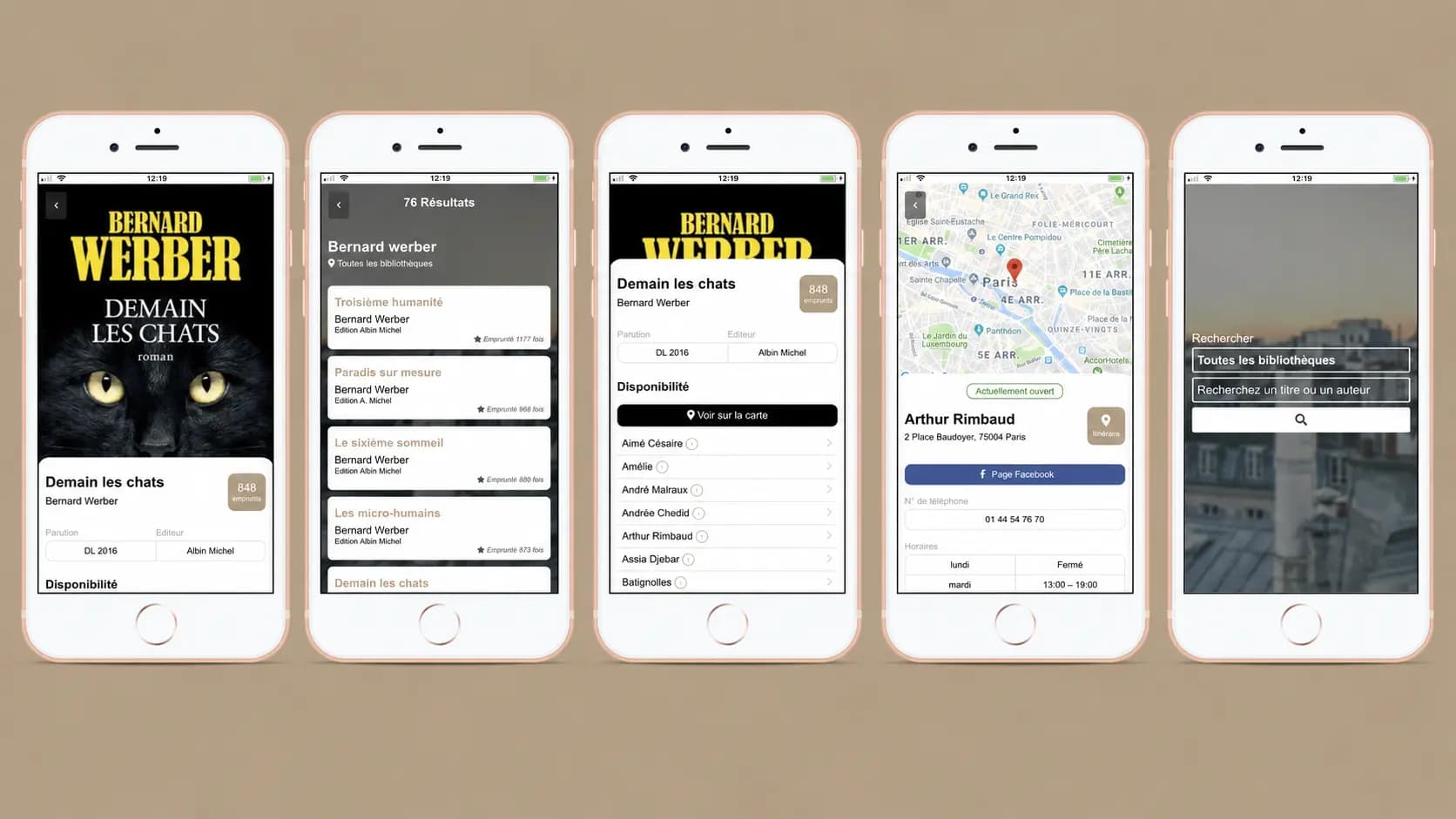 ParisBibli : application mobile des bibliothèques de Paris