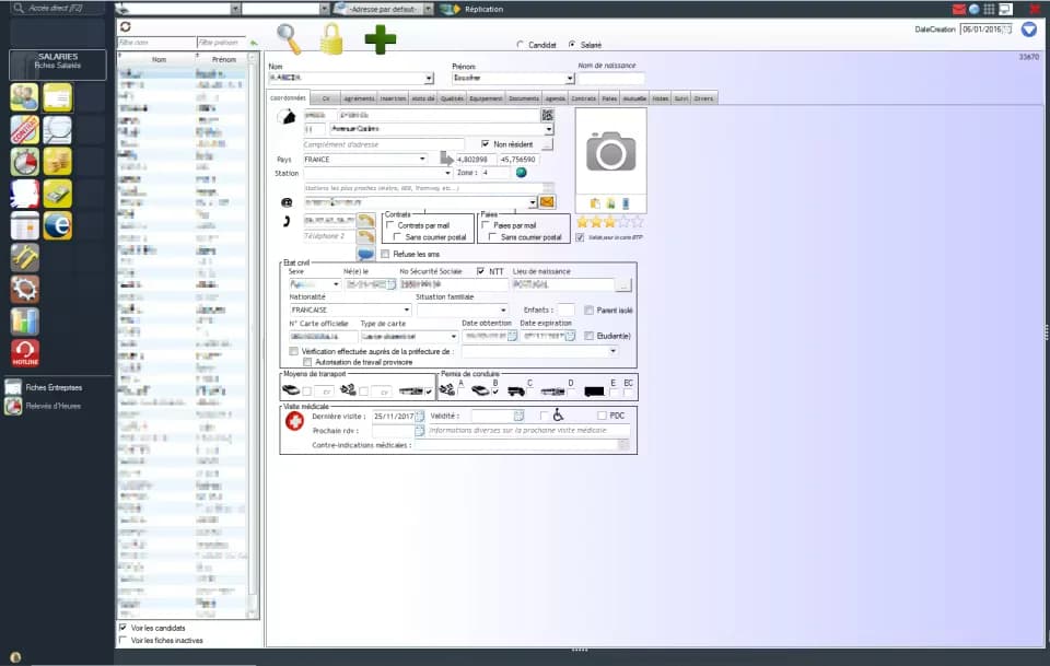 Exemple d'application métier obsolète à refondre